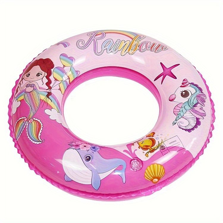 Kids Cartoon Swim Rings - Durable PVC Inflatable Swimming Tubes for Beginners, Flotation Devices for Beach Pool Parties, Age 3-6 Years_voghion.com