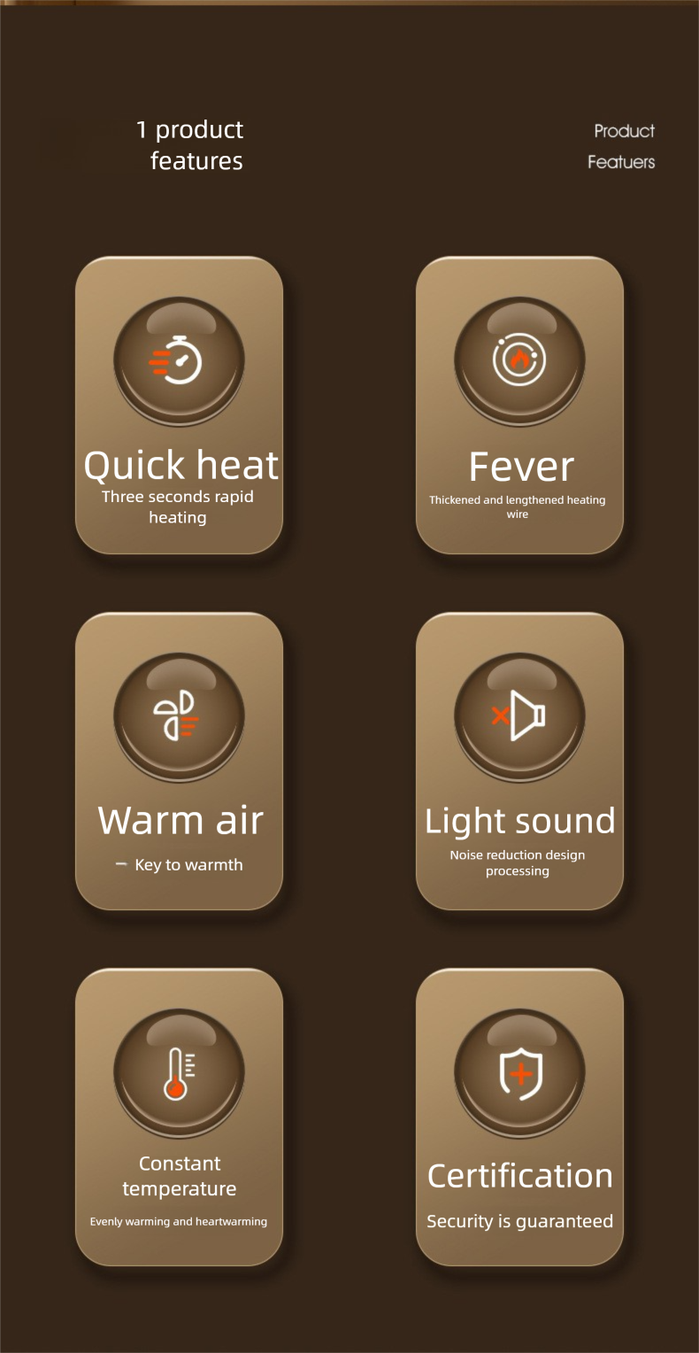 Nuovo modello di riscaldatore caldo standard USA/UE per riscaldamento da scrivania domestico, piccolo mini soffiatore di aria calda creativo per ufficio_voghion.com
