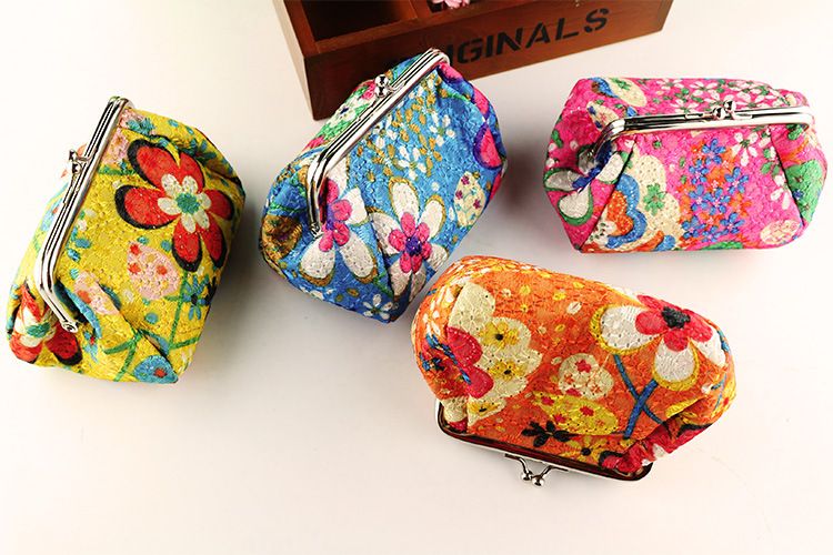 Portamonete in tessuto ricamato Portamonete creativo piccolo portafoglio portamonete tenuto in mano bocca pacchetto materiale dorato borsa per chiavi all'ingrosso_voghion.com