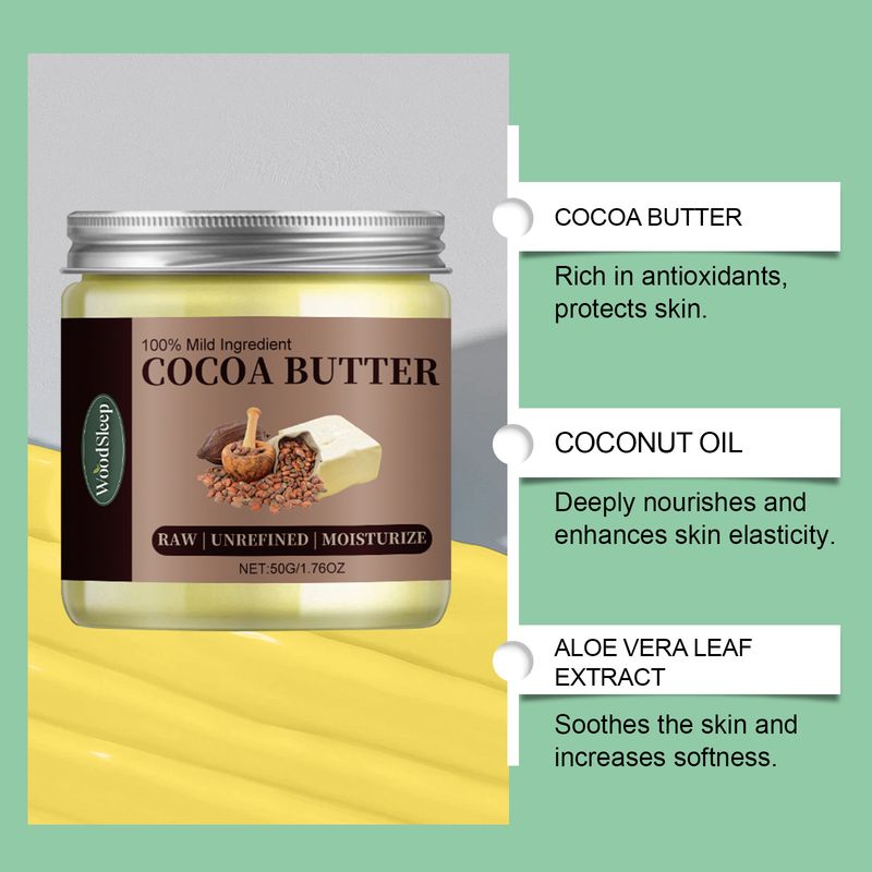 WoodSleep Cacaoboter Moisturizer, Lichaam Gezicht Huid Hydraterend Hydraterend Voedend Huidverzorging_voghion.com