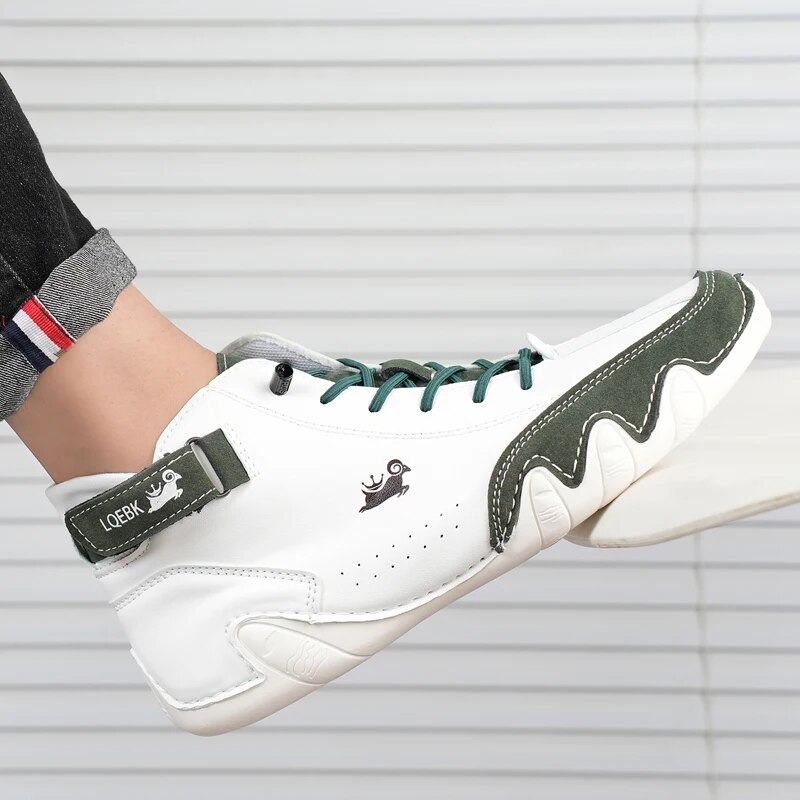 Baskets pour hommes, chaussures décontractées en cuir, chaussures d'extérieur légères et luxueuses, à lacets, tendance, mocassins romains, nouvelle collection 2023_voghion.com