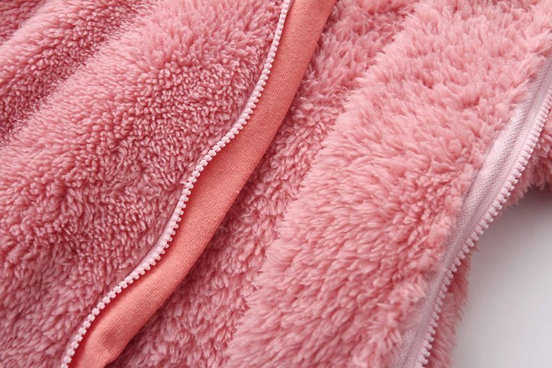 Soft Fleece Hooded Baby Jumpsuit With Mittens - Unisex Cartoon Style Infant Romper For Newborns - Cozy Zipper Closure, Long Sleeve, Neutral Colors_voghion.com