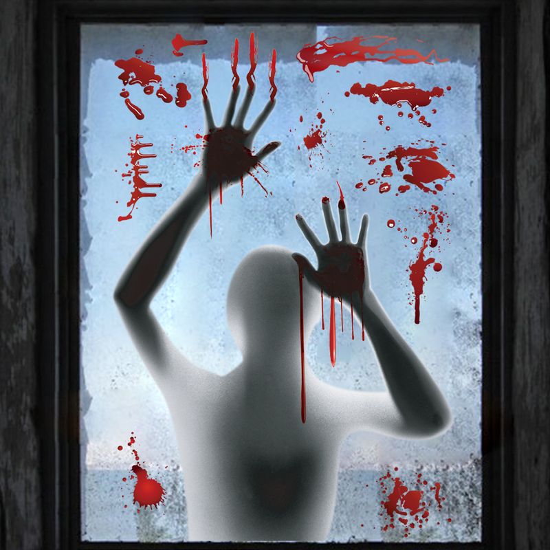 Horror Halloween self-adhesive ghost shadow handprint AFH1243 party window decoration wall sticker_voghion.com