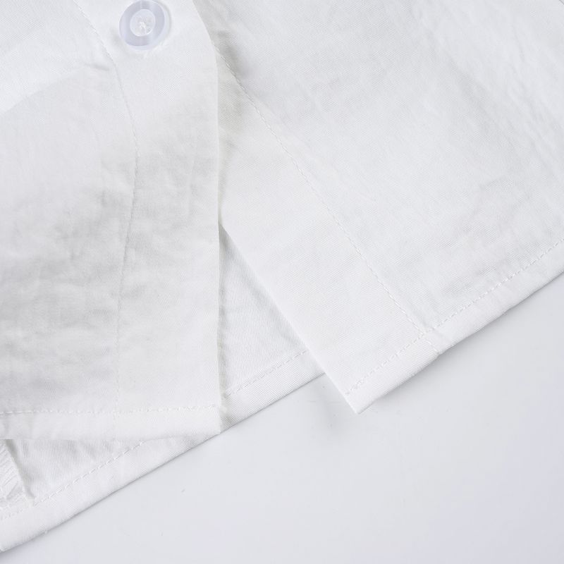 Slim Fit Long Sleeve Button-Down Shirt For Women – Minimalist Office Wear, Solid Color, Breathable Polyester, Classic Collar & Tailored Design_voghion.com