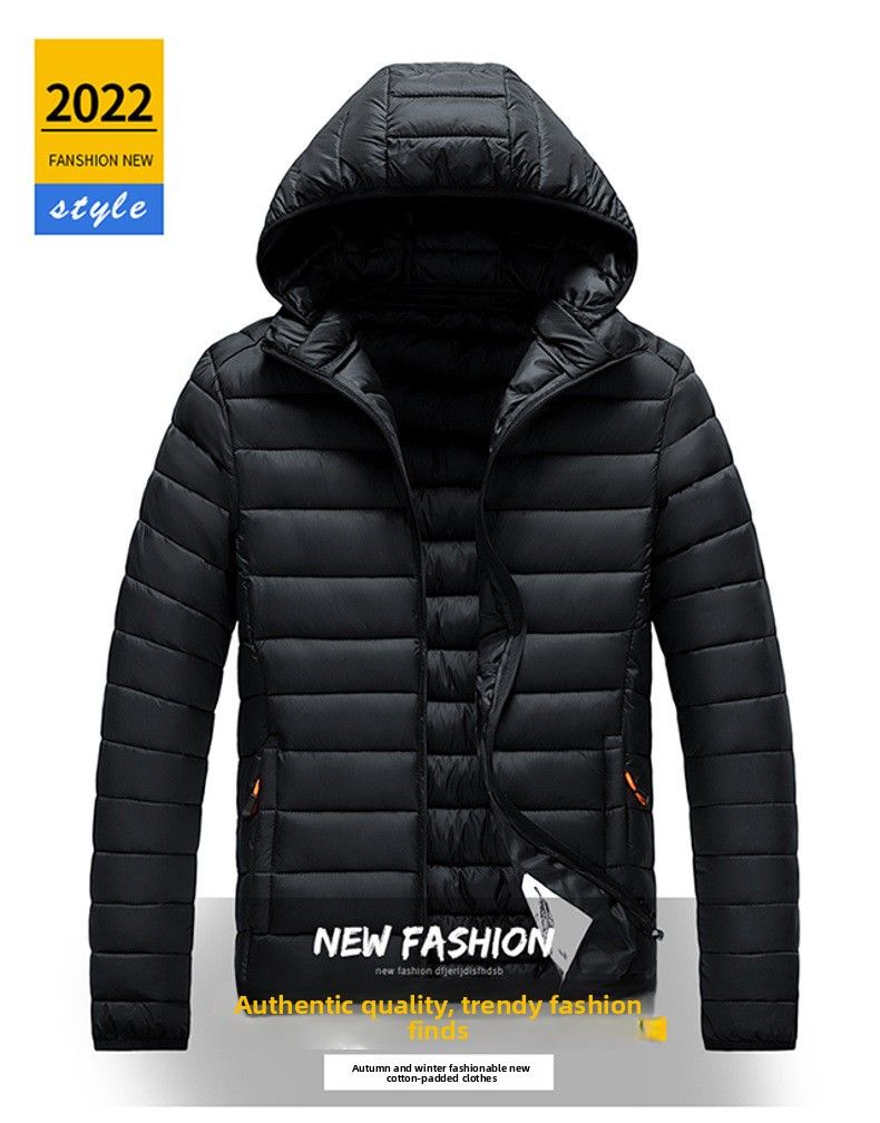 Abiti a costine, Abiti imbottiti in cotone per uomo, Cappelli larghi e rimovibili, Abiti imbottiti in cotone, Giacche casual con cappuccio in cotone imbottite per uomo._voghion.com