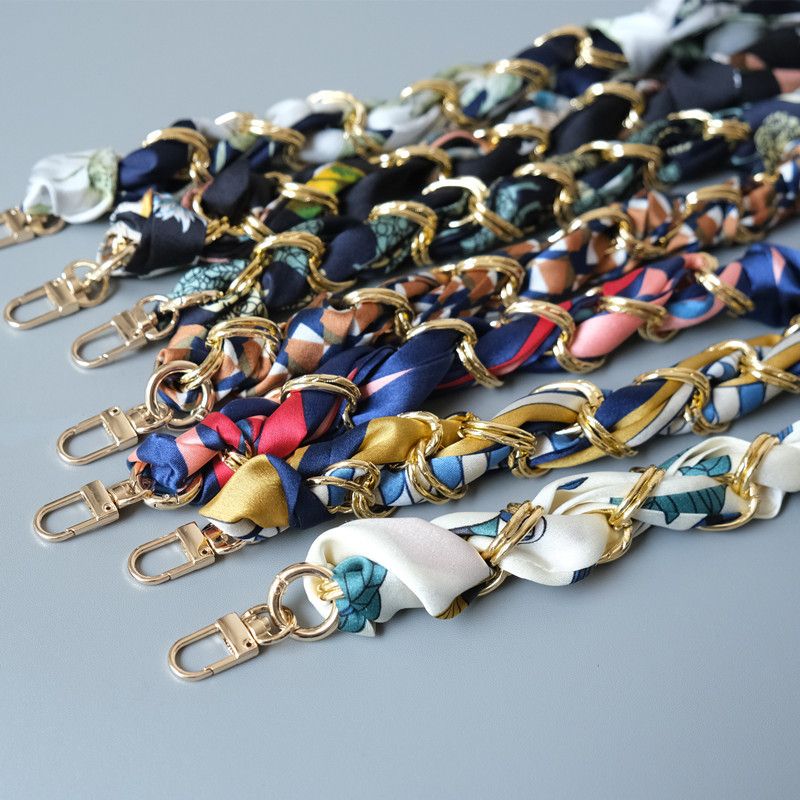 Fashion Socialite Style Versatile Silk Scarf Spring Summer Handbag Strap Bag Accessories Handheld Short Chain_voghion.com