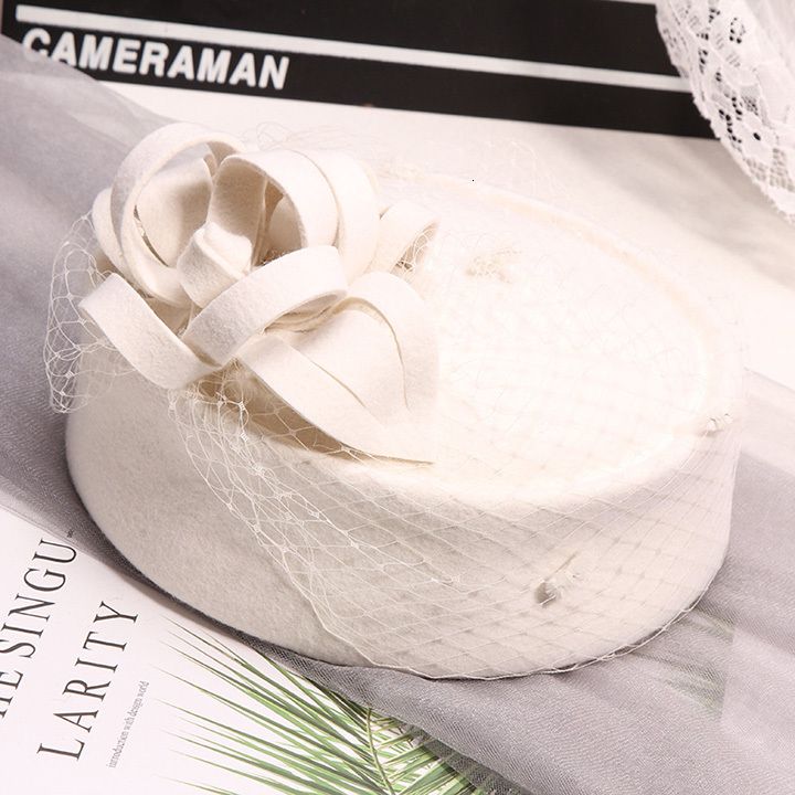 Neuheiten Australische Baskenmütze aus Wollfilz für Damen, britischer und französischer Fascinator, Fedora-Kappe für Künstlerin, Boina Feminino, Pillbox-Hut für Mädchen_voghion.com