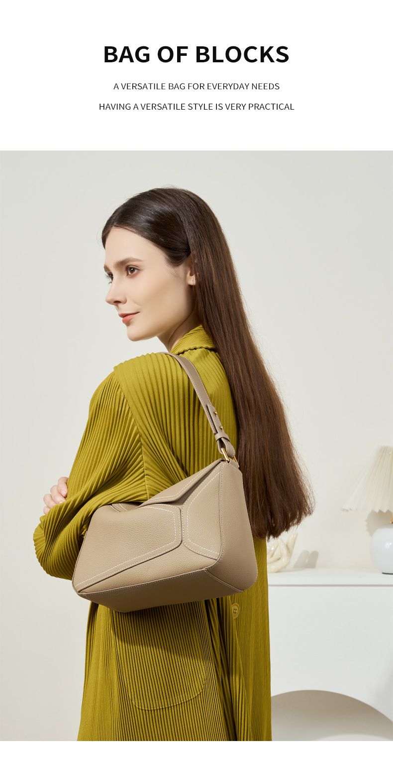 Borse da donna, borsa a tracolla singola, borsa geometrica da donna, borsa a cuscino in vera pelle, borsa a tracolla in pelle di mucca, borsa da pendolare_voghion.com