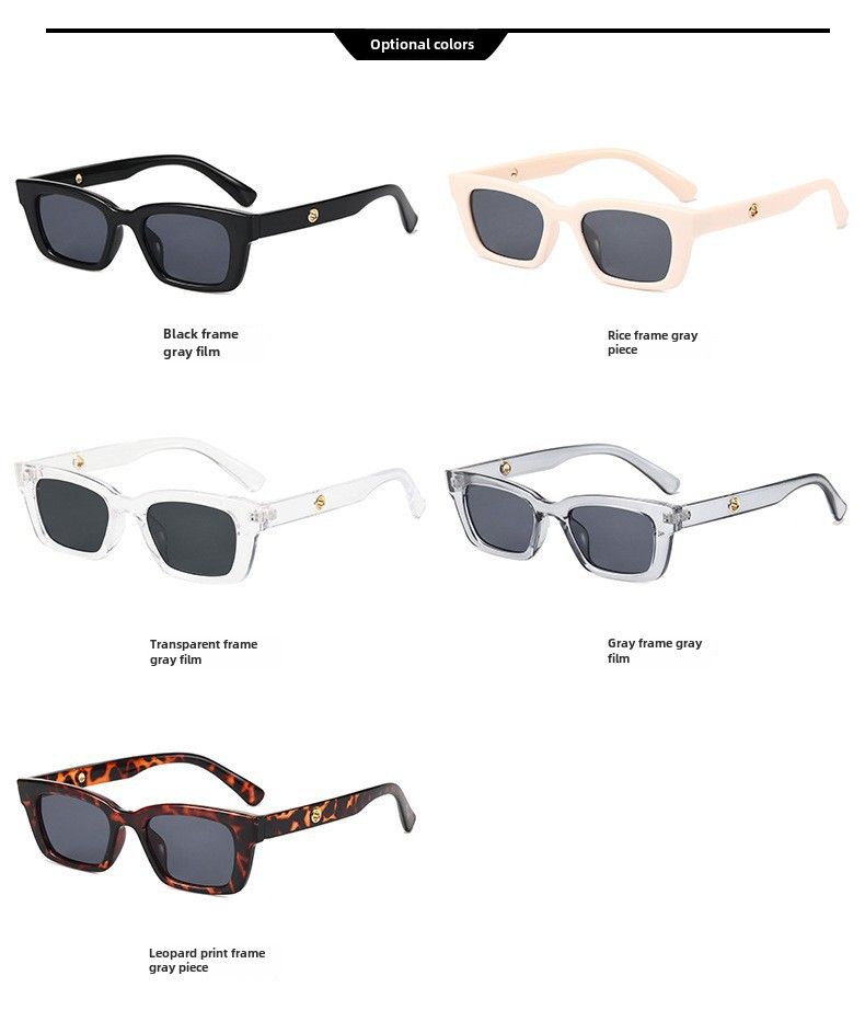 2022Jennie avec des lunettes de soleil à petite monture œil de chat pour femmes tremble en direct explosions Net lunettes de soleil de loisirs rouges pare-soleil marée_voghion.com