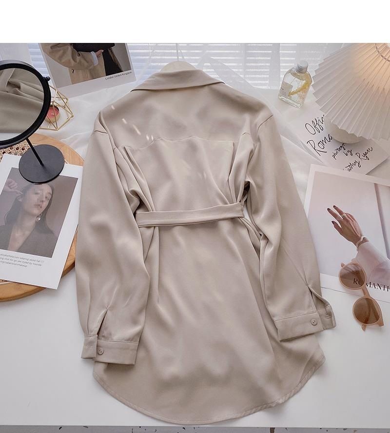 Maglietta a maniche lunghe per donna, sottile ed elegante, lunghezza media, nuovo stile per l'inverno, design di nicchia, top con lacci_voghion.com