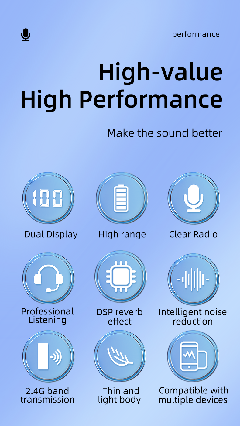 Lavalier Wireless Microphone with Charging Box Noise Reduction_voghion.com