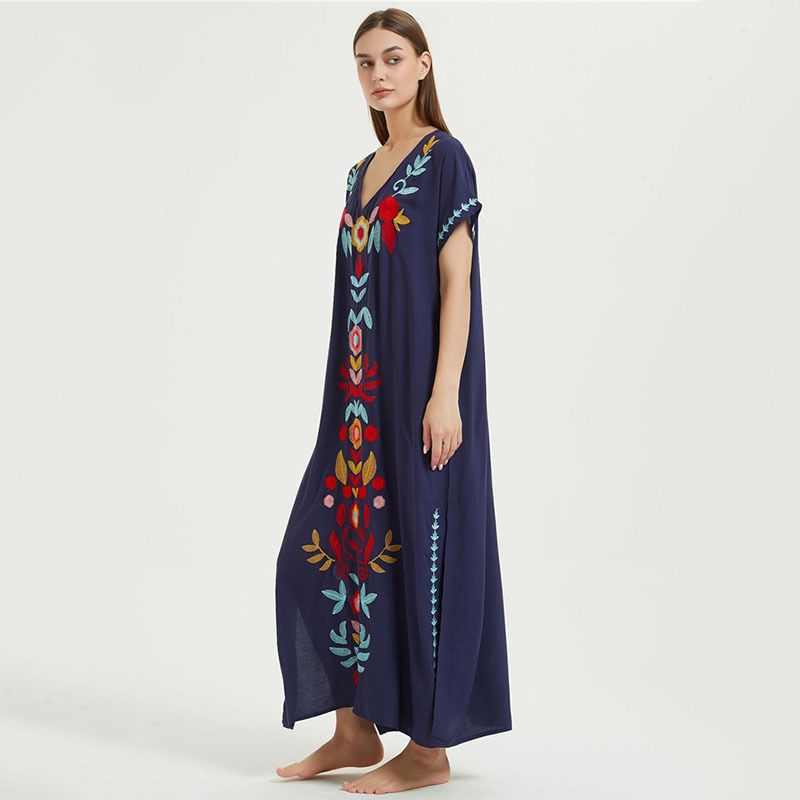 popolare copricostume da spiaggia ricamato in rayon da donna, stile abito ricamato, camicia di protezione solare per bikini al mare, 20 colori_voghion.com
