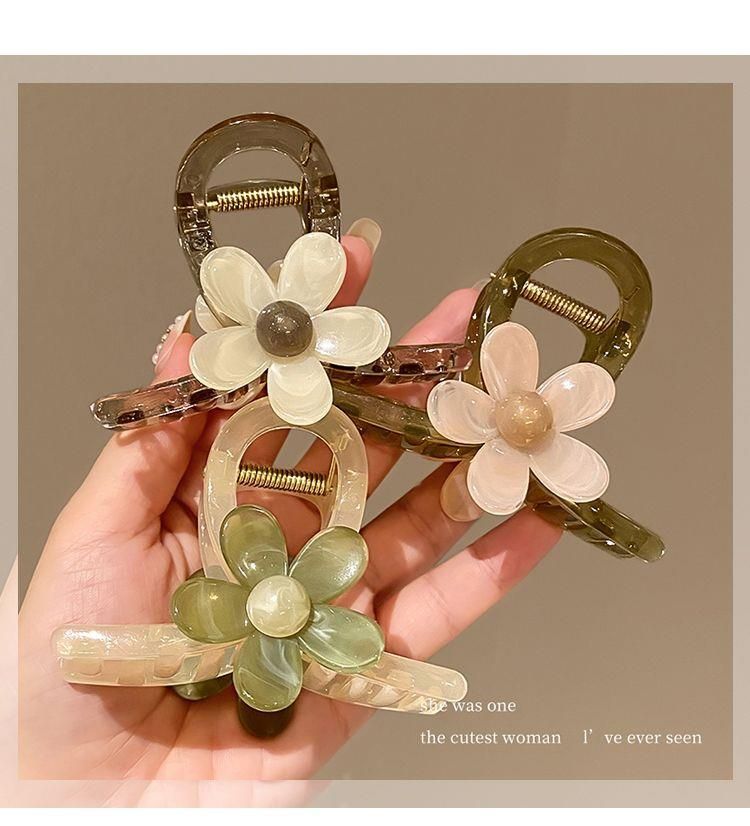 Acryl Blume Haar Clip Weiblichen Hinterkopf Einfache Updo Grab Clip Shark Clip Neue Stil_voghion.com
