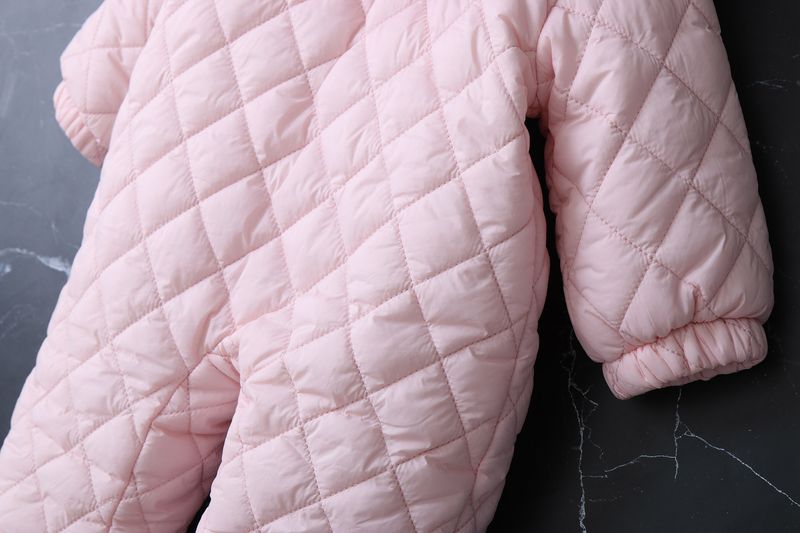 Cozy Fleece-Lined Hooded Baby Jumpsuit With Adorable Ear Design - Winter Warm One-Piece Romper For Toddlers (1-3 Years, 80-100cm) - Soft Polyester_voghion.com