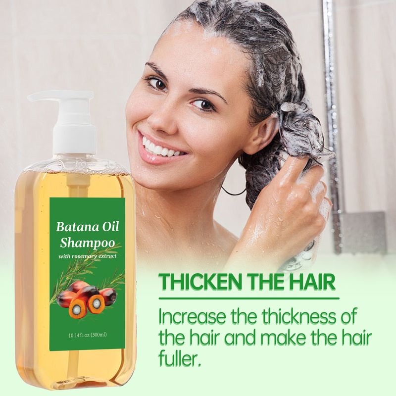 Shampoo idratante riparatore nutriente Batana senza etichetta, secco, crespo, liscio, lucido, controllo del sebo, 300 ml_voghion.com