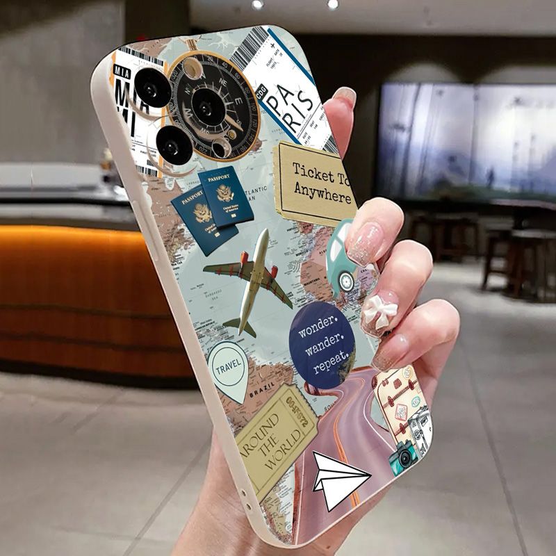 Custodia per telefono con motivo Note14 Travel Element per Xiaomi Redmi Note 13 12 12S 10 10S 11 11S Pro Plus 12C 13C 14C 4G 5G_voghion.com