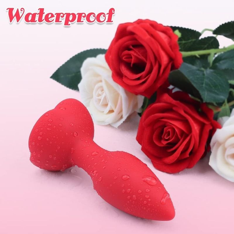 LuvBox Rose Fernbedienungs-Vibrator für Erwachsene zur Körpereinführung, Prostata-Massage, Analplug, Hinterkammer_voghion.com