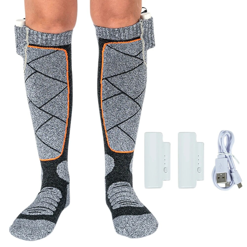 Calentador de pies térmico de invierno para hombre, recargable, para deportes al aire libre, esquí, calcetines cálidos para motos de nieve y esquí_voghion.com