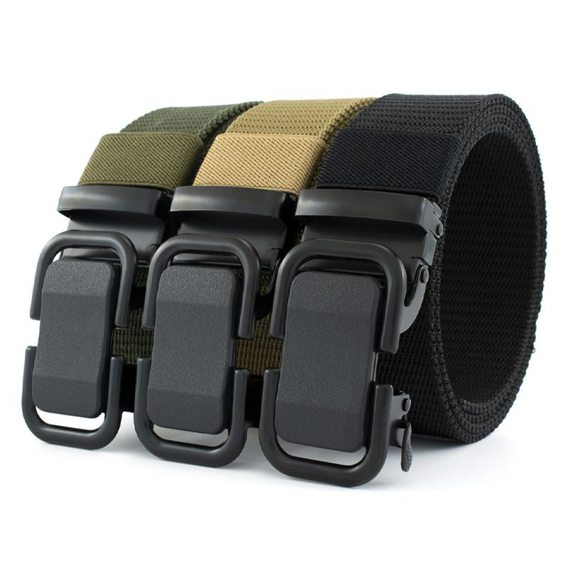 HOT Men's Ratchet Nylon Web Canvas Golf Automatic Buckle Waist Belt for Men Casual Work_voghion.com