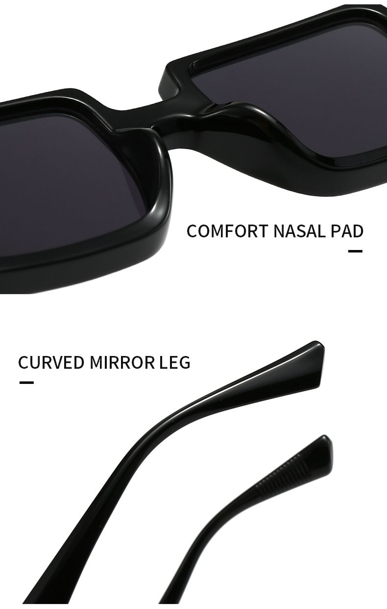 Women's Glasses Heao's New Original Rivet Personality Square Frame Splicing Color Sunglasses Fashion Catwalk Versatile Sunglasses_voghion.com