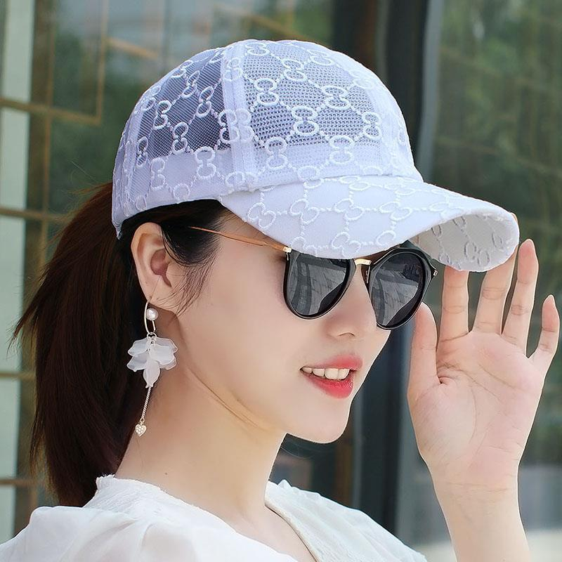 Cappello da baseball in stile coreano per donna, cappello da sole estivo da viaggio all'aperto traspirante in maglia sottile, berretto a becco d'anatra alla moda classica_voghion.com