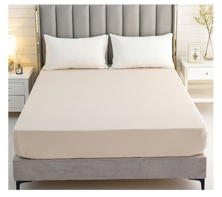 Home Garden Solid Color Sanded Pocket Bedspreads And Fitted Sheets_voghion.com