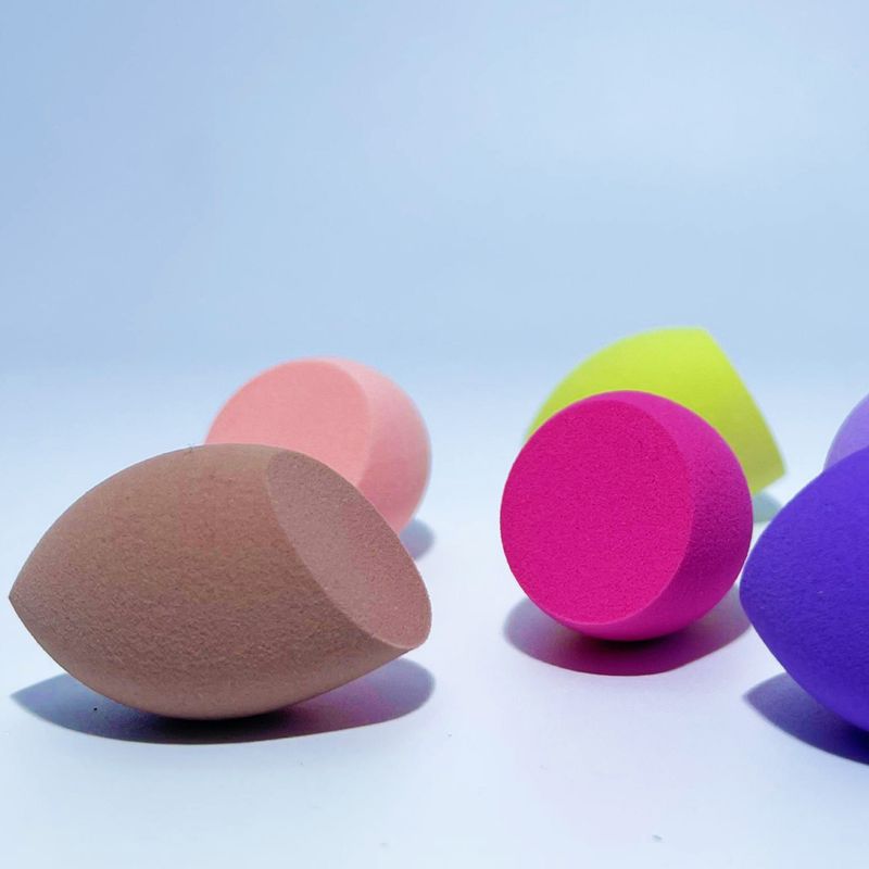 Small Beauty Mini-Puder, nicht absorbierend, doppelt verwendbar, abgewinkelter Schnitt, Tropfen, in Wasser einweichen, vergrößert, latexfreier Make-up-Schwamm_voghion.com