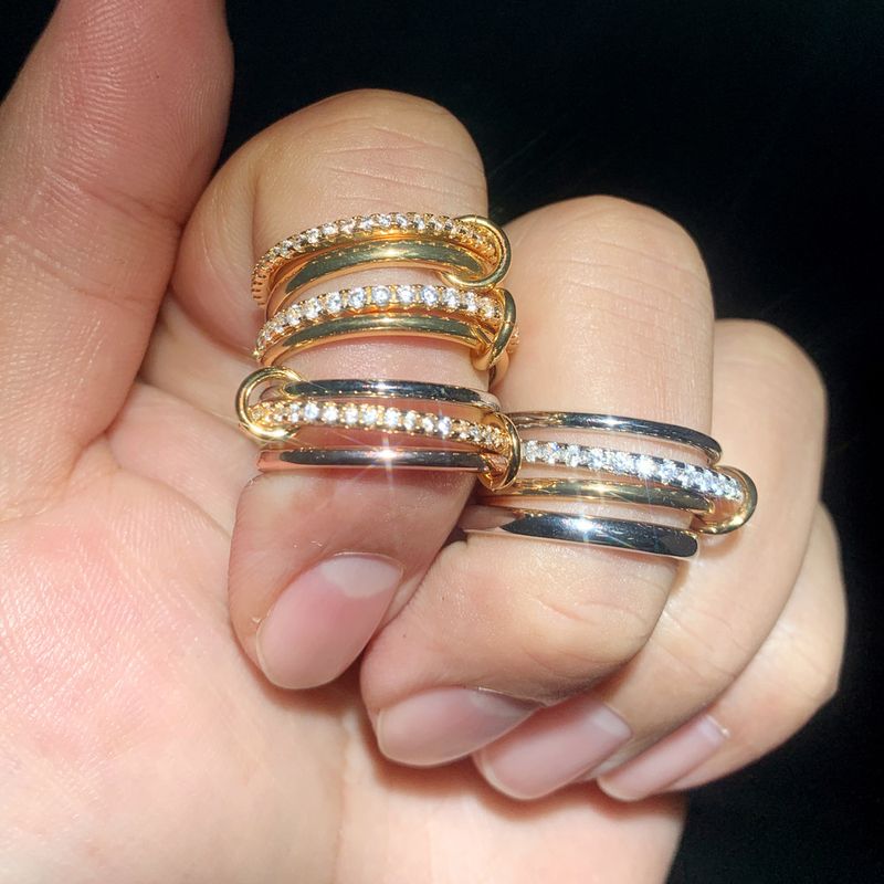 New Multi-Piece Set Stacked Zircon High-Quality Versatile Creative Women's Rings_voghion.com