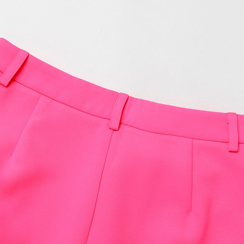 Women's Clothing Suit collar jacket micro-cropped pants three-dimensional floral embellishment suit_voghion.com