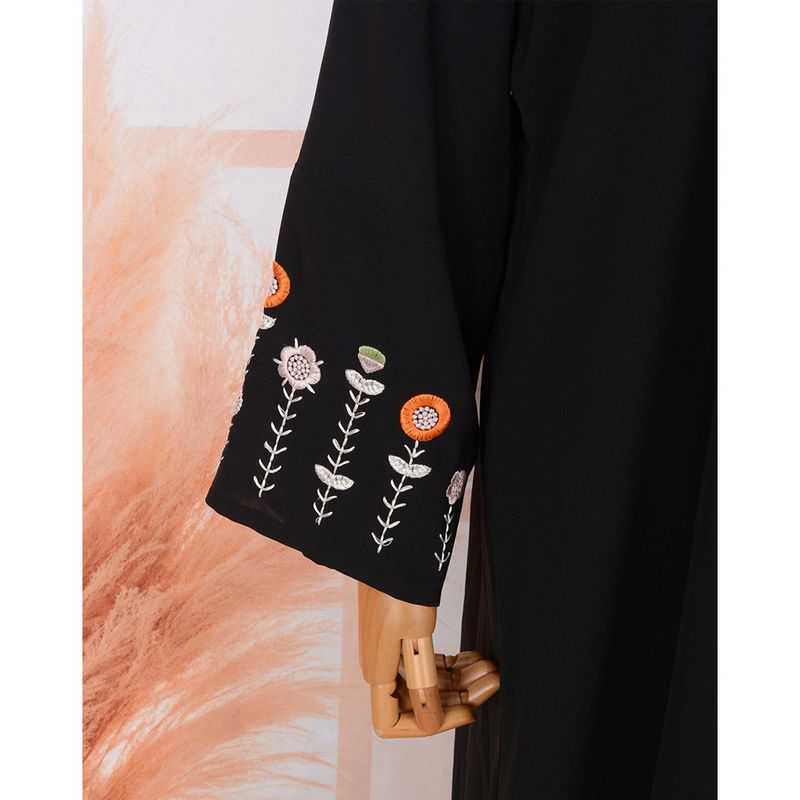 Damkläder Abaya Turkisk Mellanöstern Muslim Broderi Casual Robe Klänning Cardigan_voghion.com