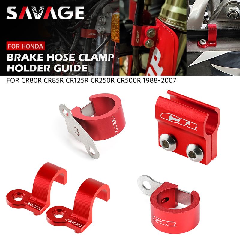Support de collier de serrage de guide de câble CR125R CR250R pour Honda CR80R CR85R CR500R CR 125R 250R 80R 85R Clip fixe de fil de flexible de frein_voghion.com