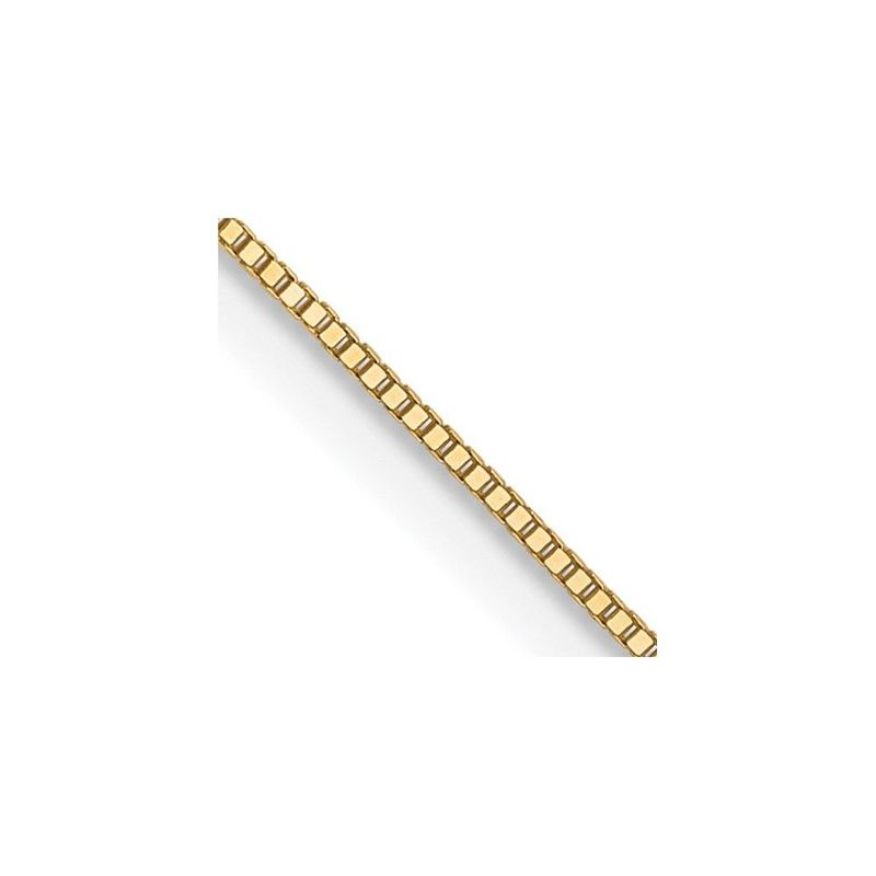 10K .5mm Baby Box Chain W/Spring Ring Clasp_voghion.com