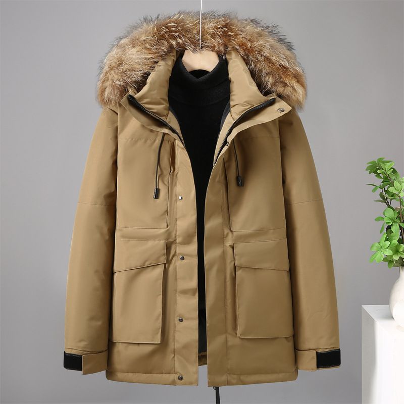 Robuste Winter-Steppjacke für Damen und Herren – Russischer Bestseller (L-XXXXL, Schwarz/Armeegrün/Khaki, mit/ohne Pelzbesatz)_voghion.com