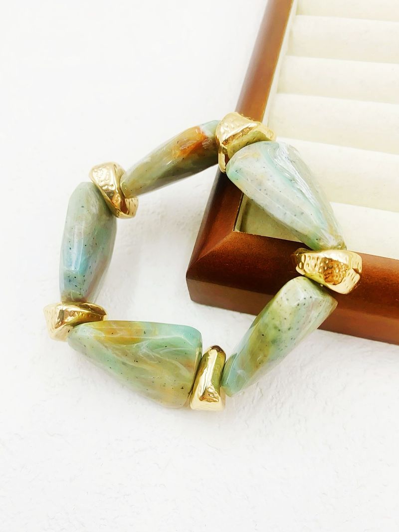 Collier court en perles acryliques et pierres naturelles européennes et américaines, style rétro, à porter à Qingdao_voghion.com