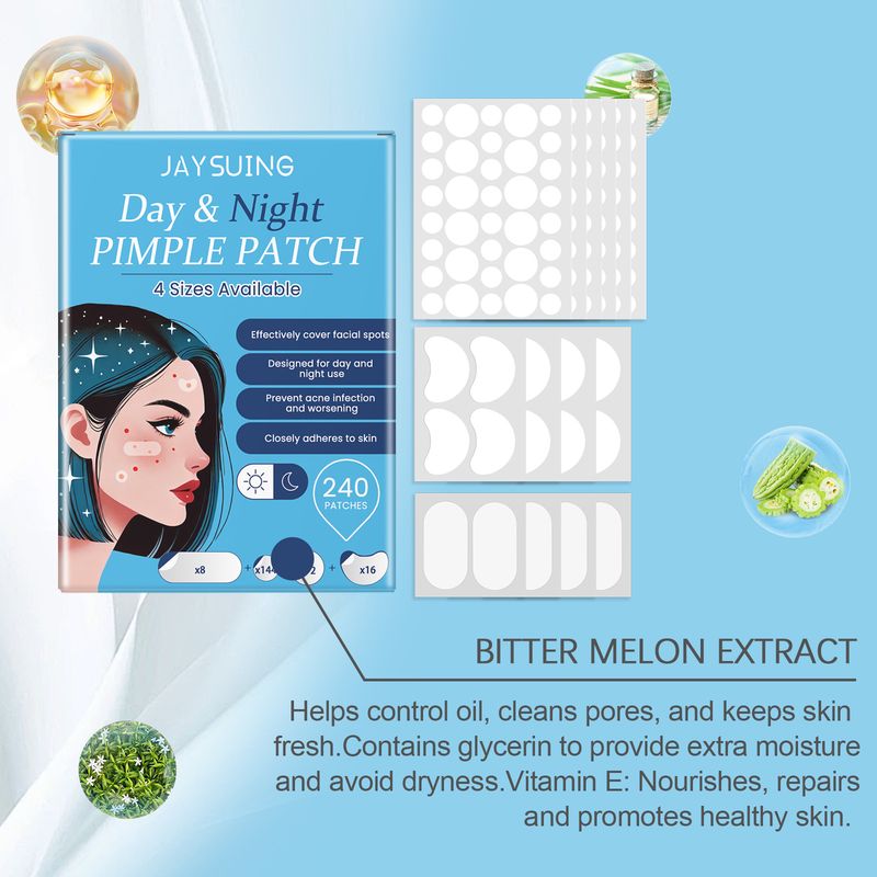 JAYSUING Day And Night Face Comfortable Improve Skin Oil Control Cover Acne Patch_voghion.com
