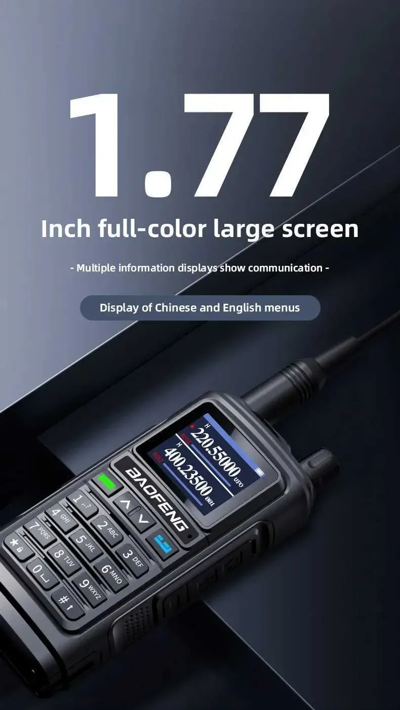 Lepsza jakość Baofeng UV-5R Ulepszona krótkofalówka dalekiego zasięgu UV-17R Walkie-talkie dla dorosłych Wodoodporna dwupasmowa ładowarka USB 999_voghion.com