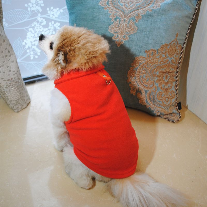 Abbigliamento per animali domestici diretto dalla fabbrica, per cani, autunno e inverno, in pile polare, fibbia di trazione, 27 colori brevettati, saranno oggetto di indagine_voghion.com