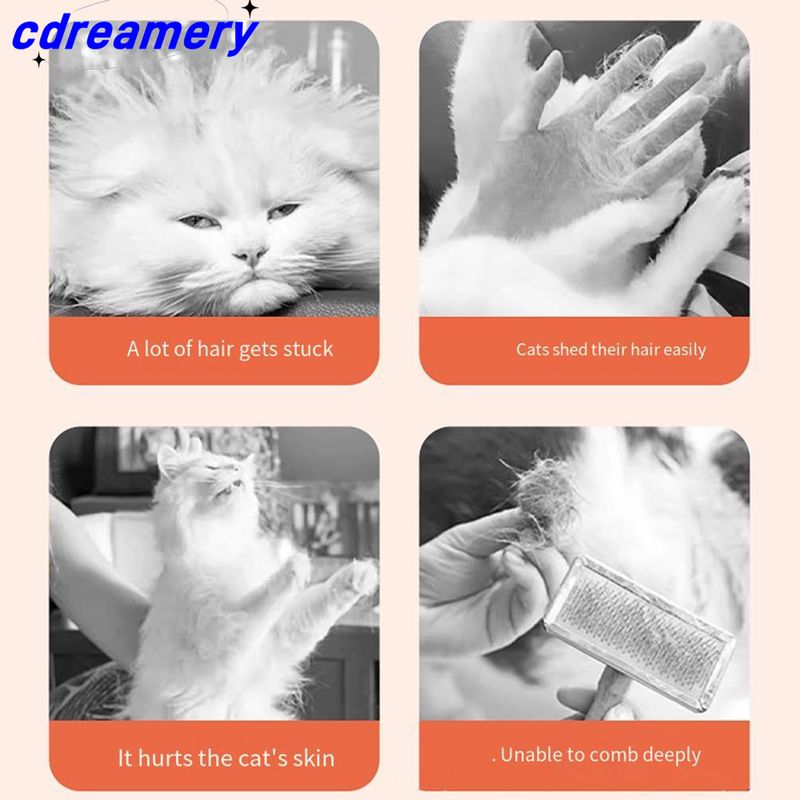 Brosse électrique à vapeur pour chat avec port de pulvérisation, brosse de nettoyage pour chat, peigne de toilettage pour animaux à chargement USB pour éliminer les poils emmêlés_voghion.com