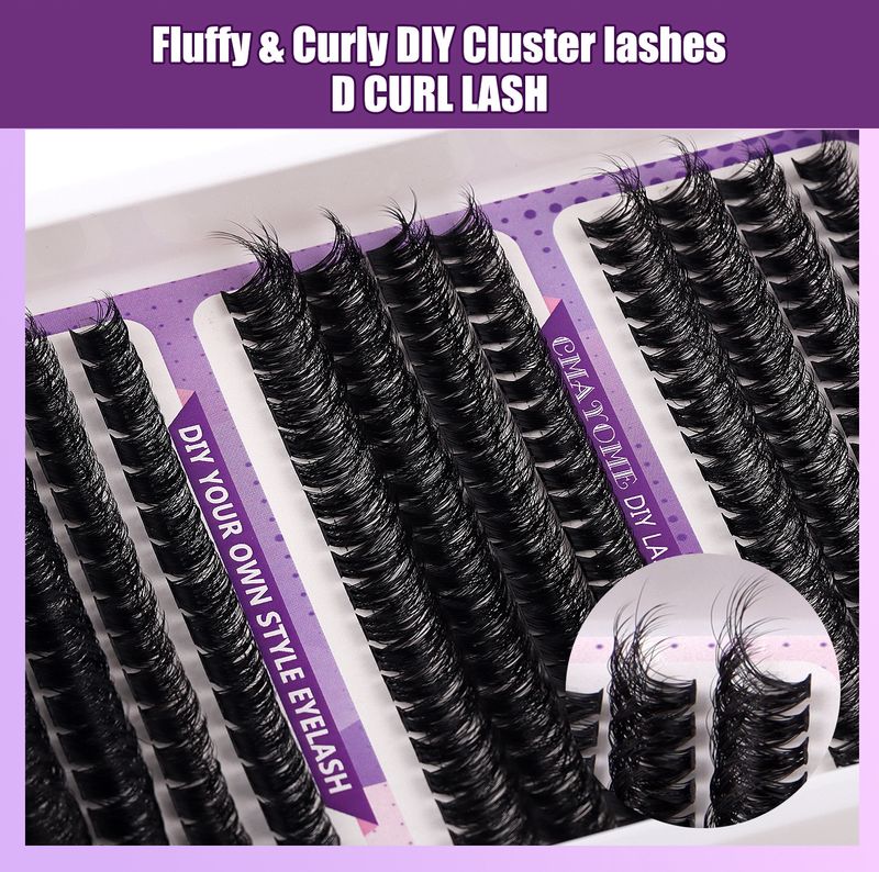 False Eyelashes Diy False Eyelash Extension Kit Single Cluster 10 16mm Length Mixed Eyelashes_voghion.com
