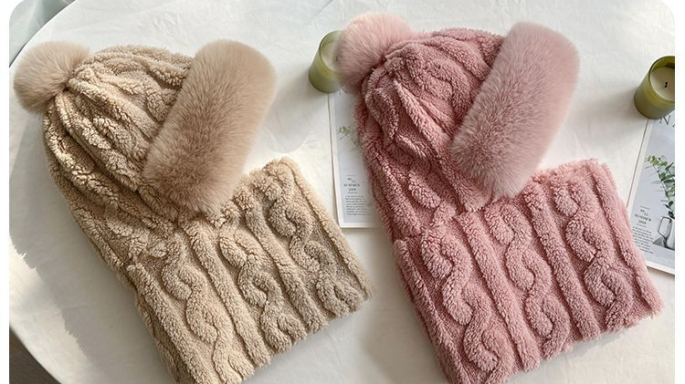 Maschera protettiva antifreddo per le orecchie, cappuccio, ispessito, alla moda, foderato in pile, scaldacollo antivento per ciclismo all'aperto_voghion.com