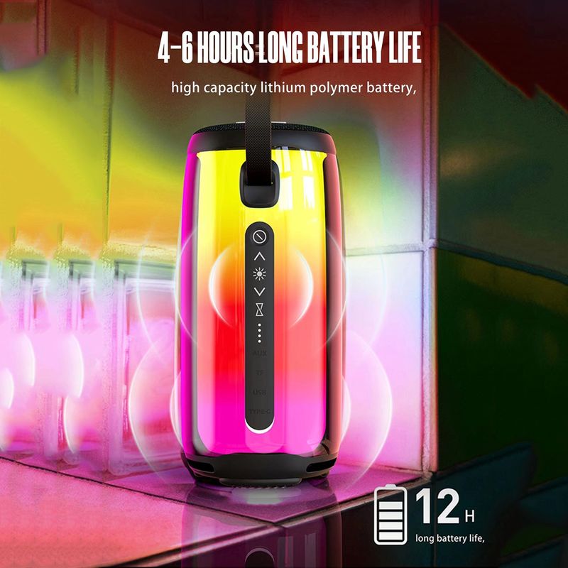 HOPESTAR P49 Tone Pulse RGB-licht waterdichte Bluetooth-luidspreker (blauw)_voghion.com