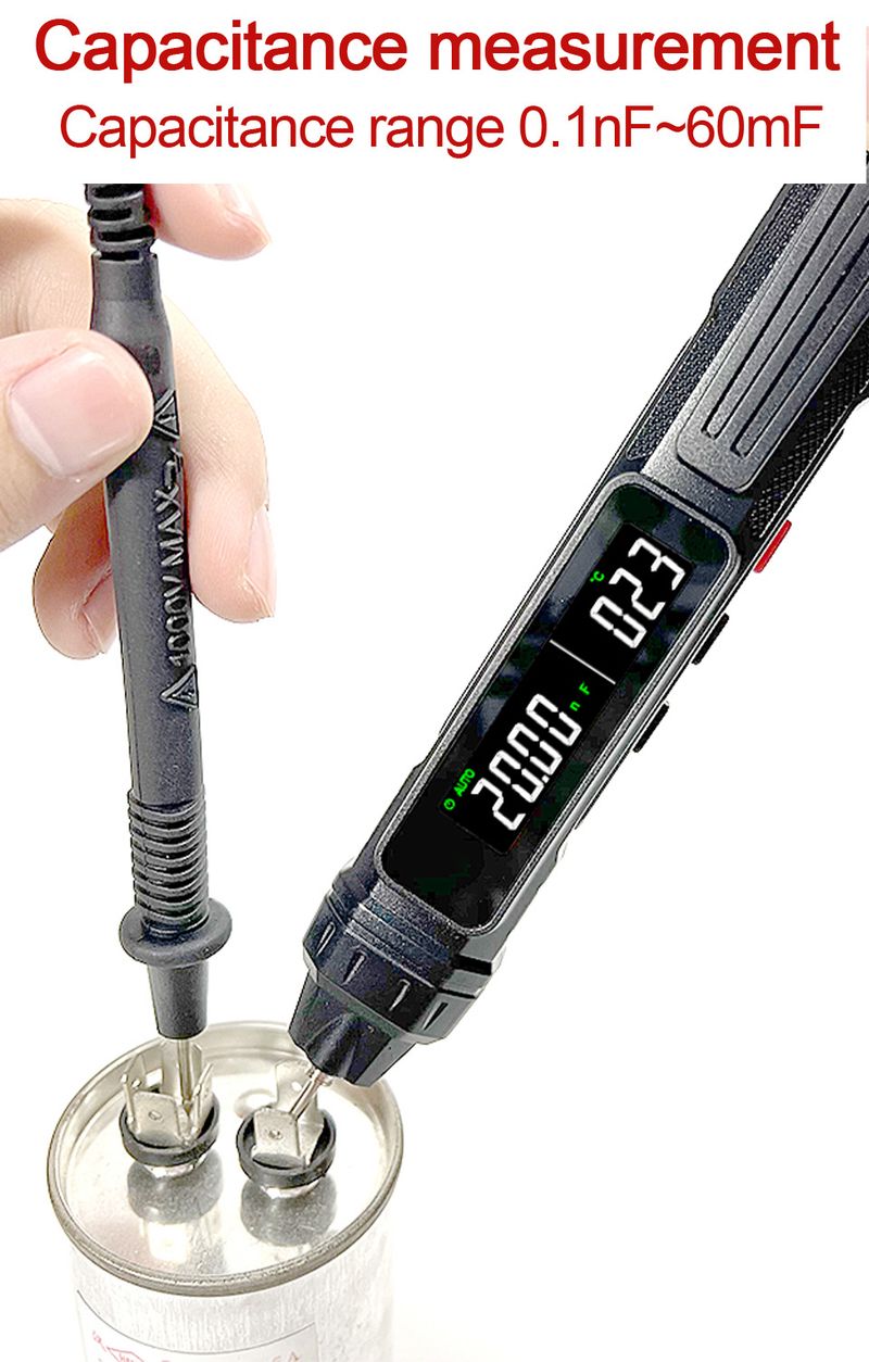 Smart Digital Multimeter 6000 Counts Non Contact High Precision Voltage Detector Pen Auto Range Capacitance OHm NCV Tester_voghion.com