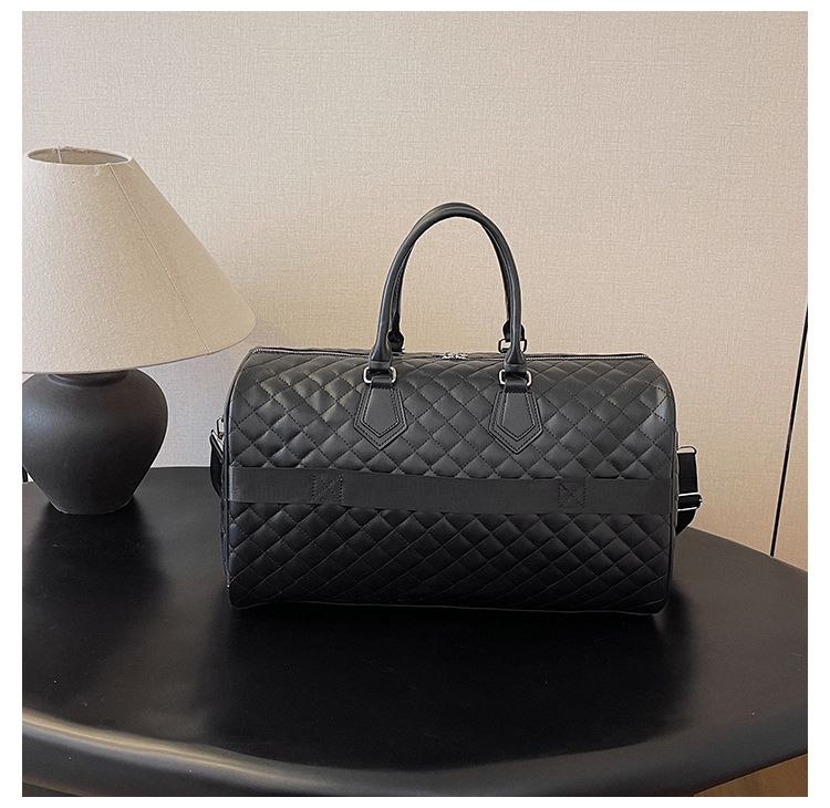 Borsone da viaggio in PU resistente con design impermeabile, grande capacità 20-35 litri, elegante borsa a tracolla multiuso per palestra, viaggi del fine settimana_voghion.com