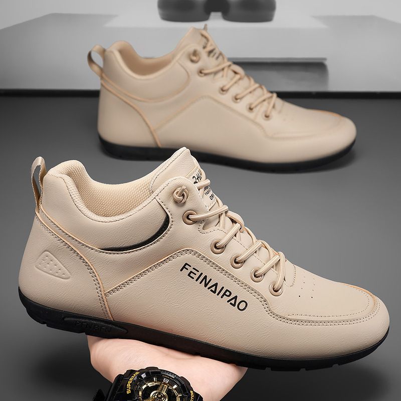 Men's 2025 Spring New Trend Casual Board Shoes Men's Multi-function Lace-up Non-slip Work Leather Shoes_voghion.com