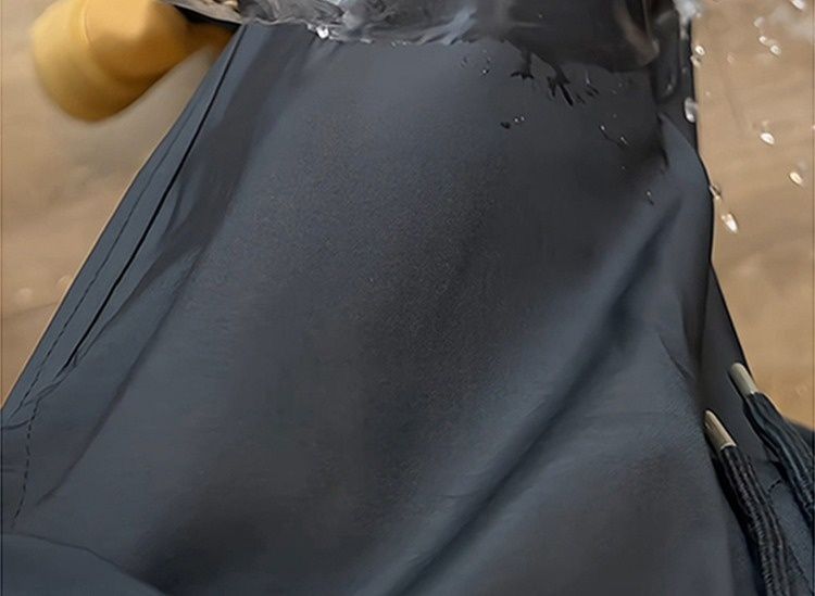 Pantalon cargo imperméable noir à scratch pour homme, style américain, idéal pour le printemps et l'automne, parfait pour le jogging et la randonnée._voghion.com