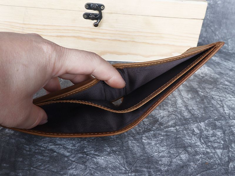 Men’s Bags Men's Wallet Horizontal Tri Fold Wallet Genuine Leather First Layer Cowhide Crazy Horse Craft_voghion.com