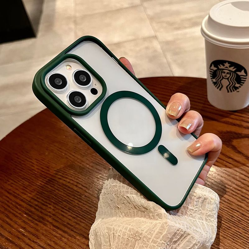 Funda magnética para teléfono con protección de lente y adhesivo suave anticaídas para iPhone 11, 12, 13, 14 y 15 Pro Max_voghion.com