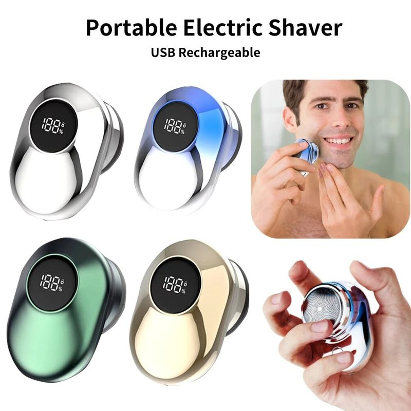 Rasoio elettrico tascabile portatile ricaricabile tramite USB Mini Shave Rasoio elettrico portatile impermeabile Elettrodomestico personale per la casa_voghion.com