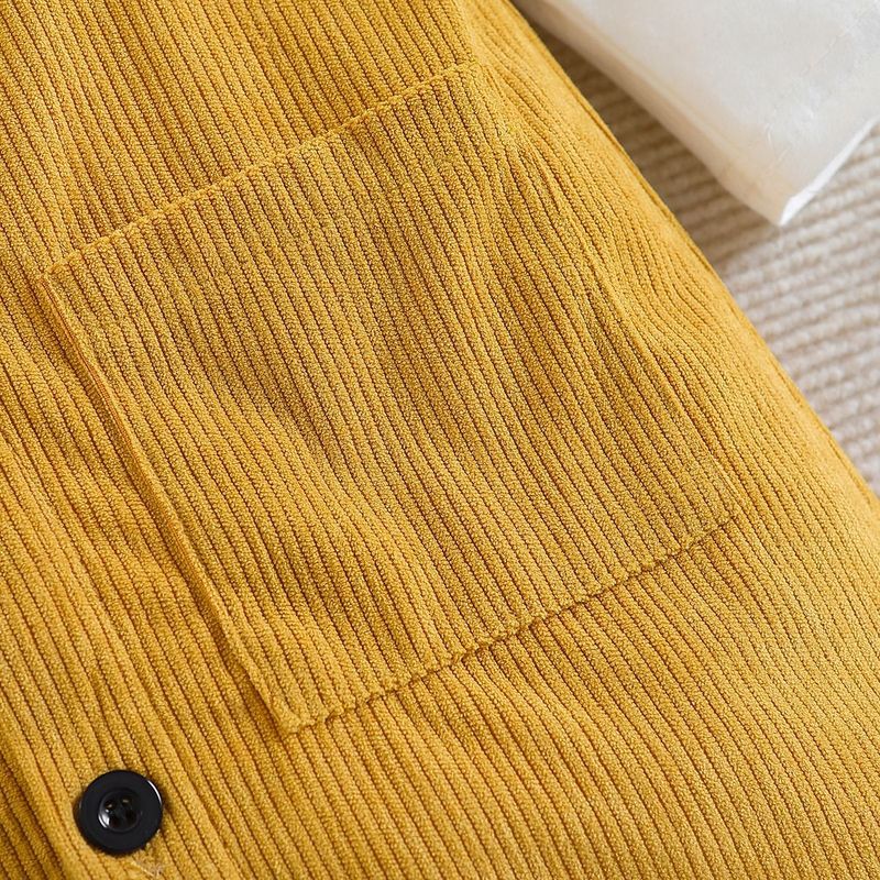 SAMGAMIBABY Kinderkleidung Herbst-Outfit Ins Baby Hoodie Cord Schultergurt Rock Zweiteiliges Set_voghion.com