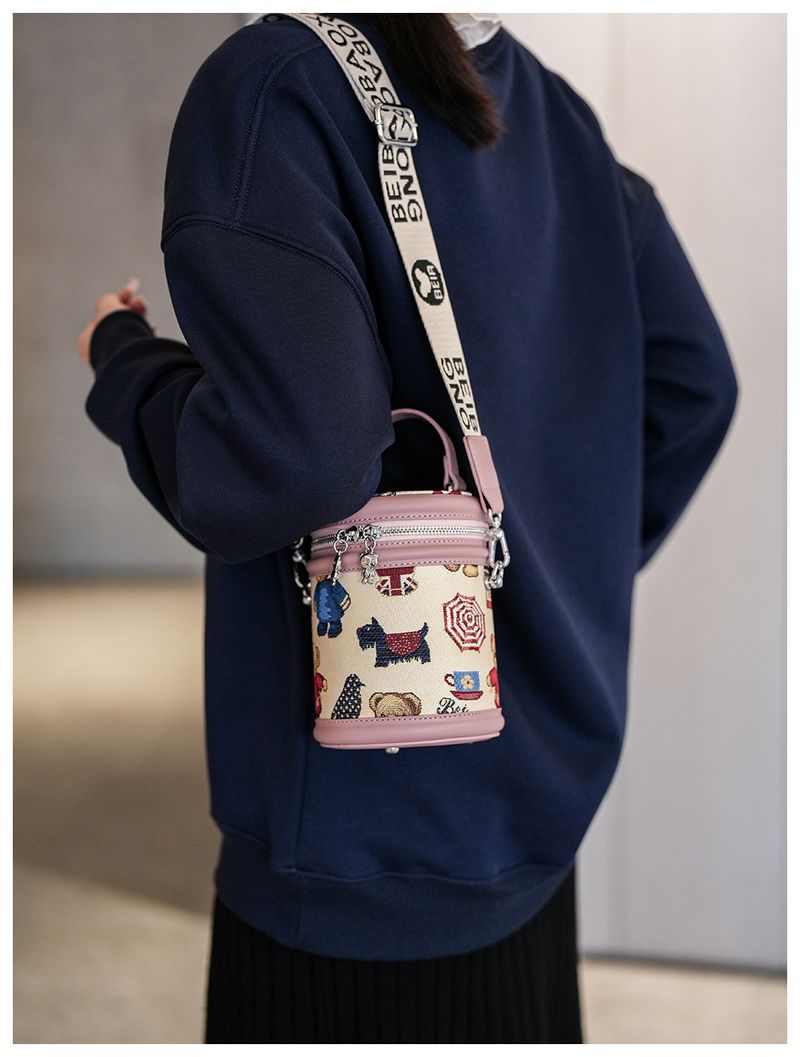 Borsa a secchiello da donna, borsa a tracolla di tendenza, borsa da pendolare alla moda_voghion.com